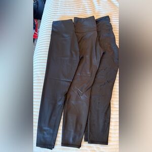 Marika 27” Leggings Black Sheen